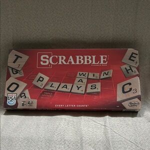 2013 Hasbro Scrabble Board Game New Sealed Timeless Classic Red Made in USA